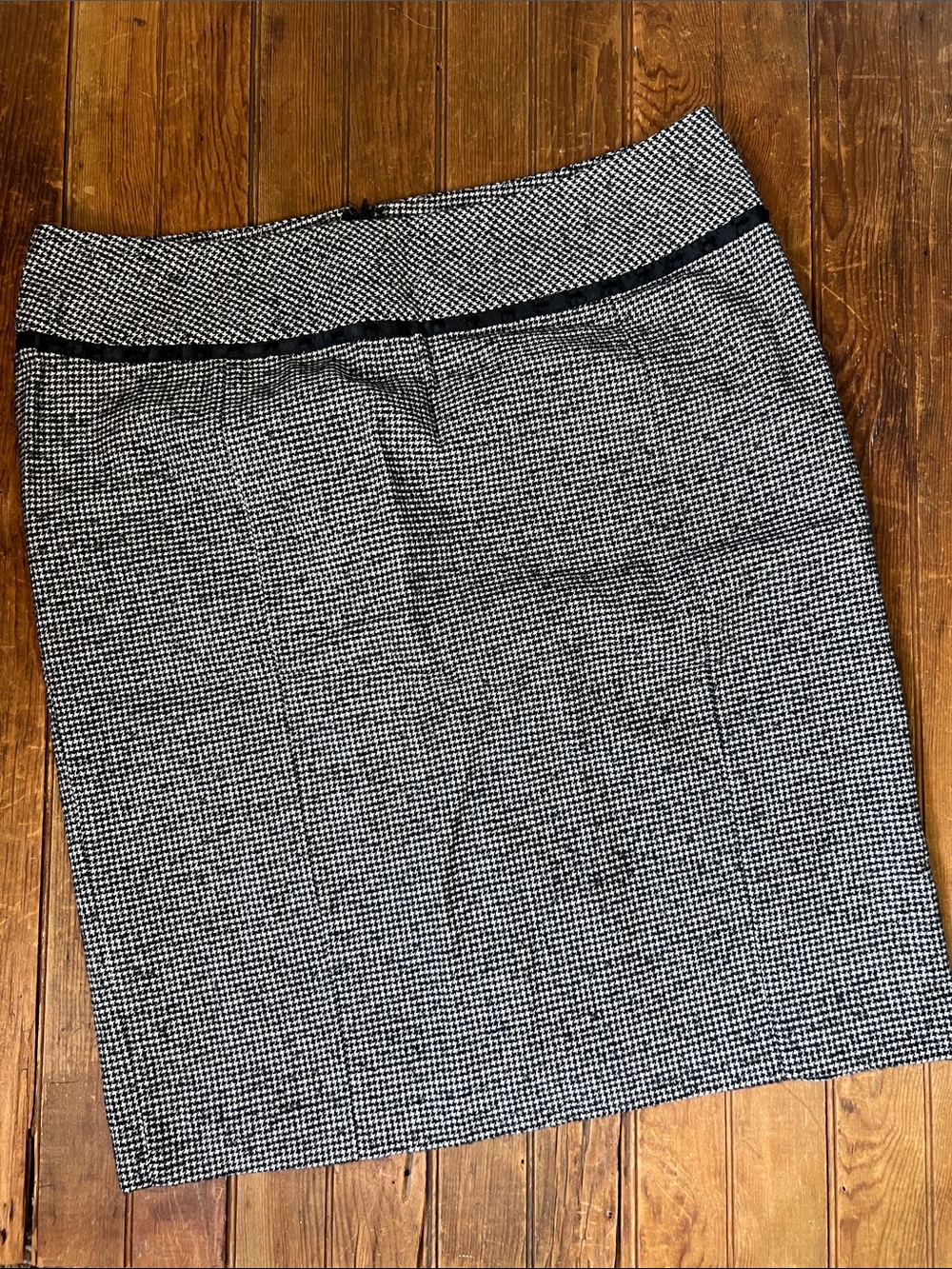 Marina Rinaldi Black and White Houndstooth Pencil Skirt size 25 EUC